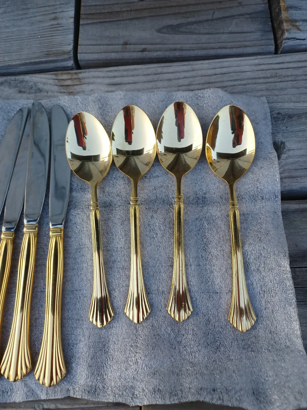 Vintage Cambrige Gold Tone Flatwere